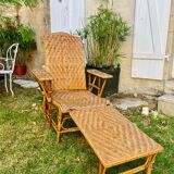 Rattan chaise longue. 1910