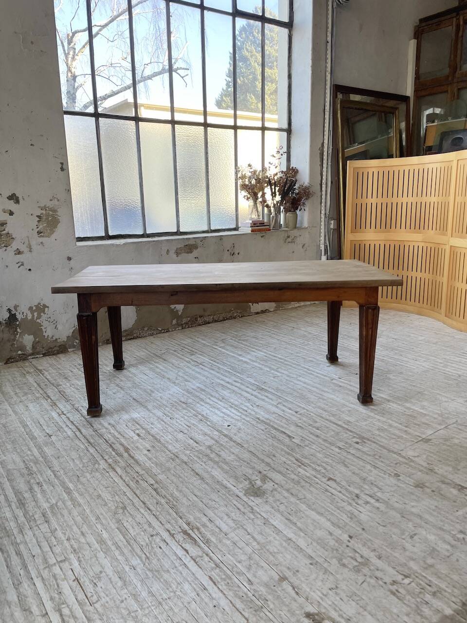 Solid oak farmhouse table 185cm