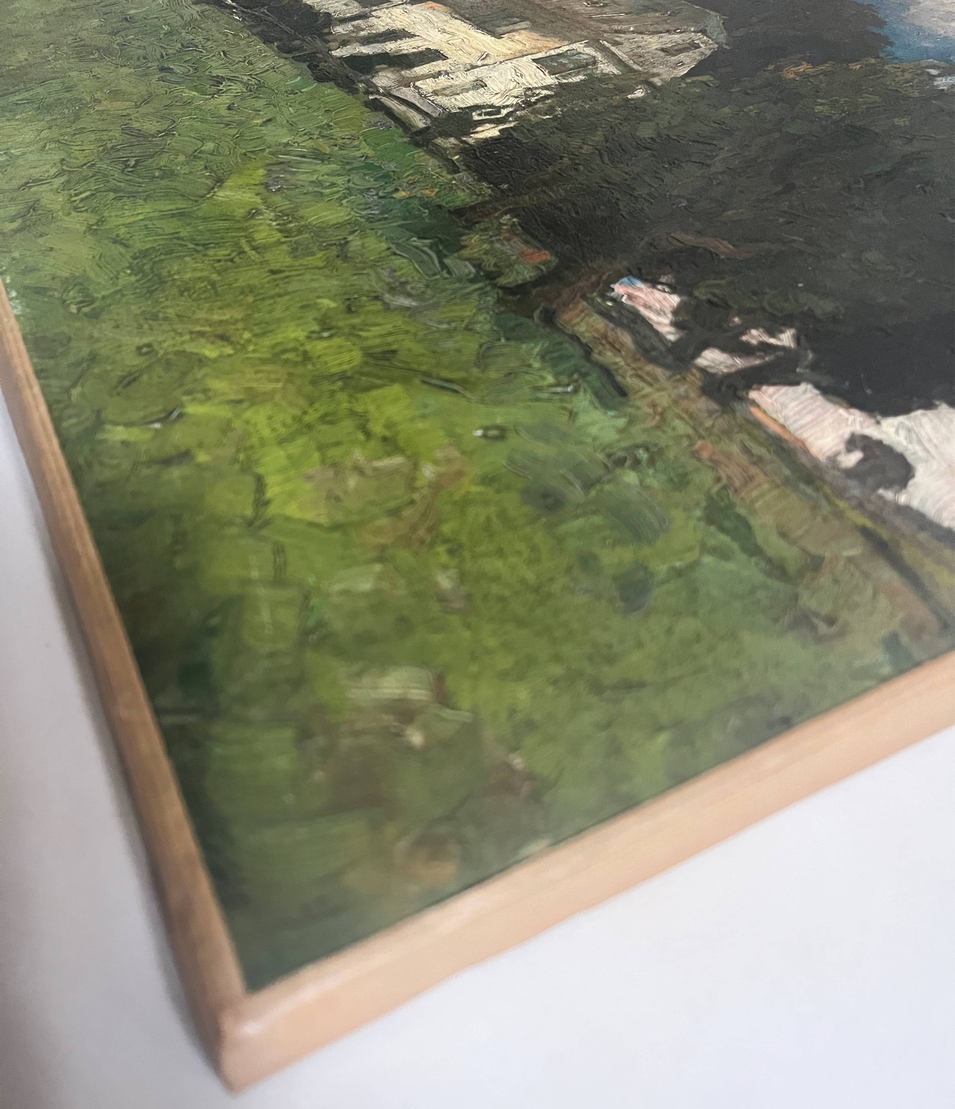 HST painting "Country House" German early 20th century