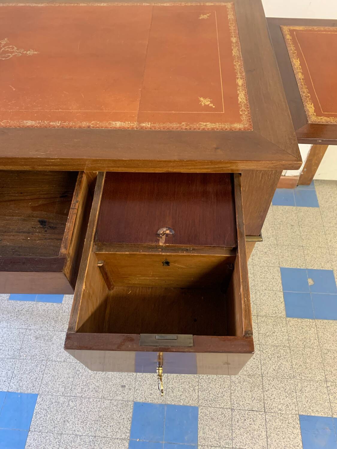 Louis XVI style mahogany desk
