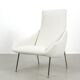Vintage White Upholstered Armchair