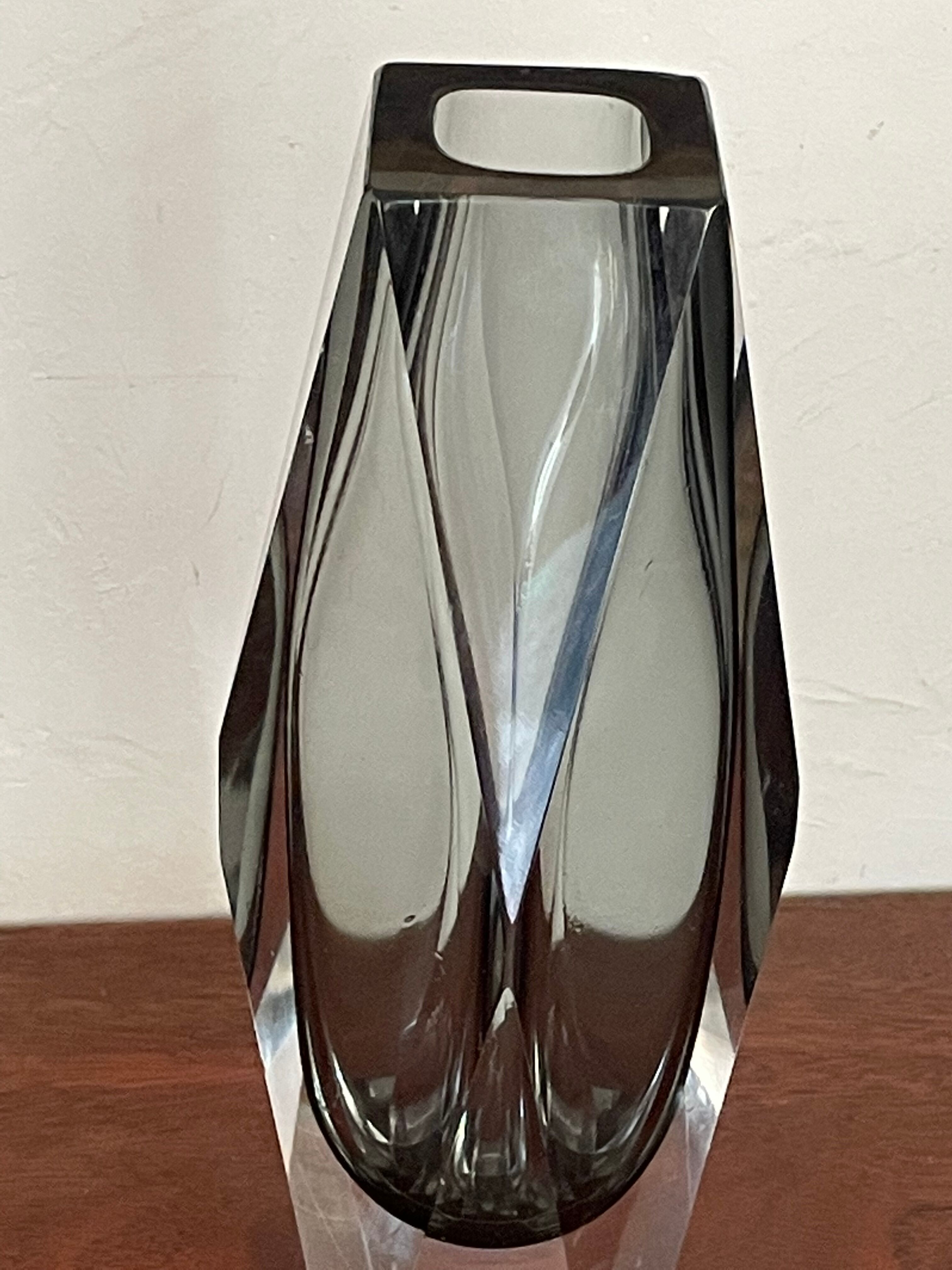 Vase Murano glass Sommerso vintage 27cm