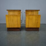 1942s set of bedside tables by Jindrich Halabala, Czechoslovakia