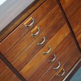 British Mahogany Apothecary Cabinet or Bank of Drawers, 1930s