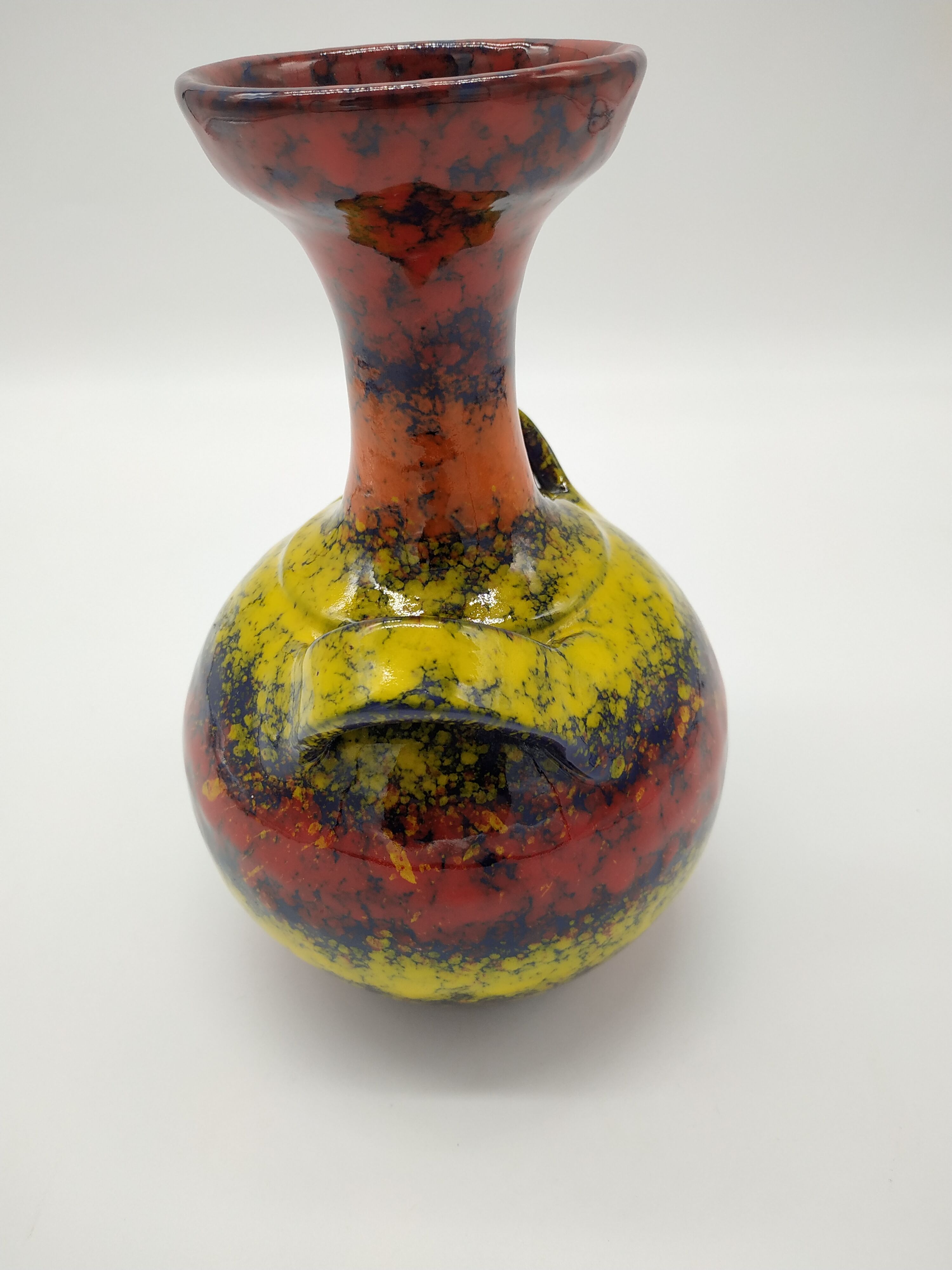 Vintage psychedelic tricolor vase