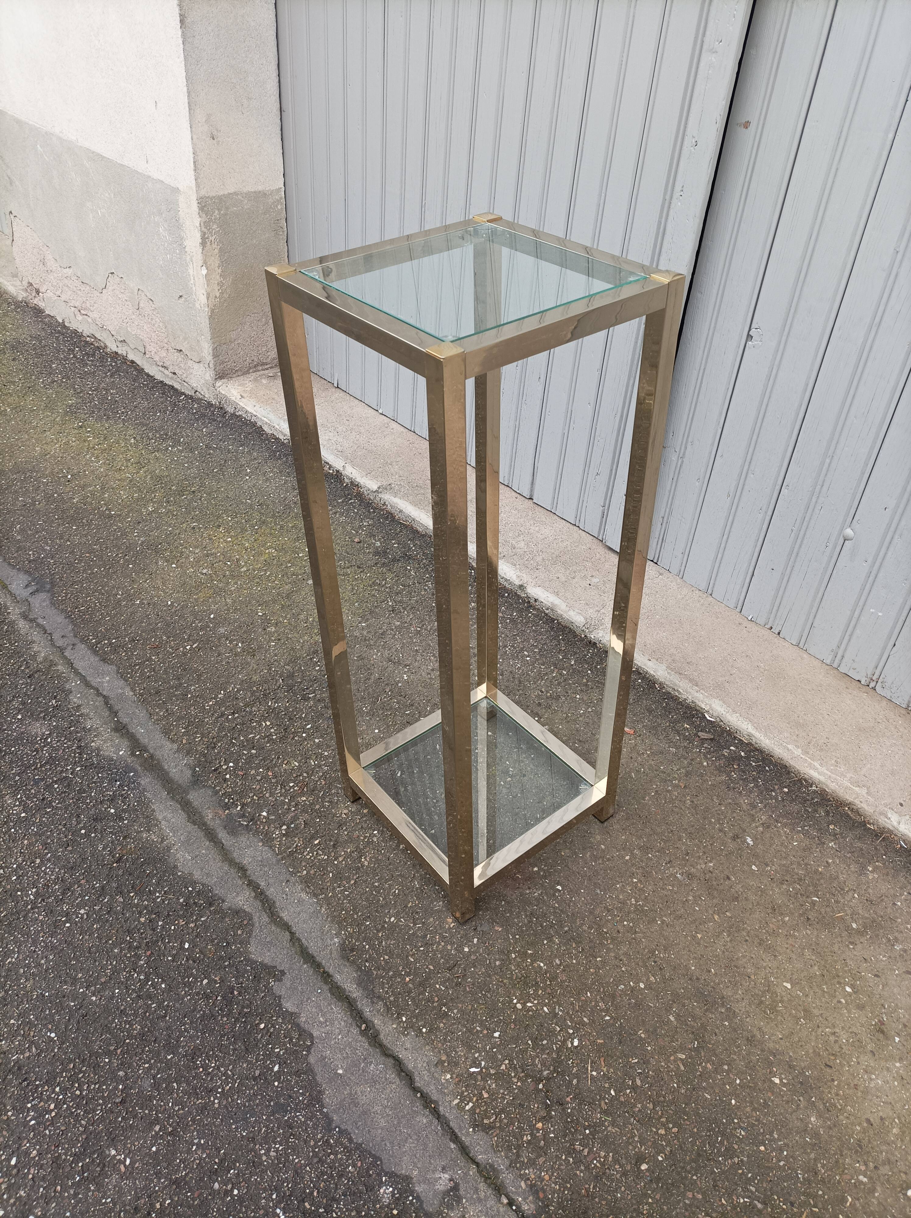 Vintage metal and glass column