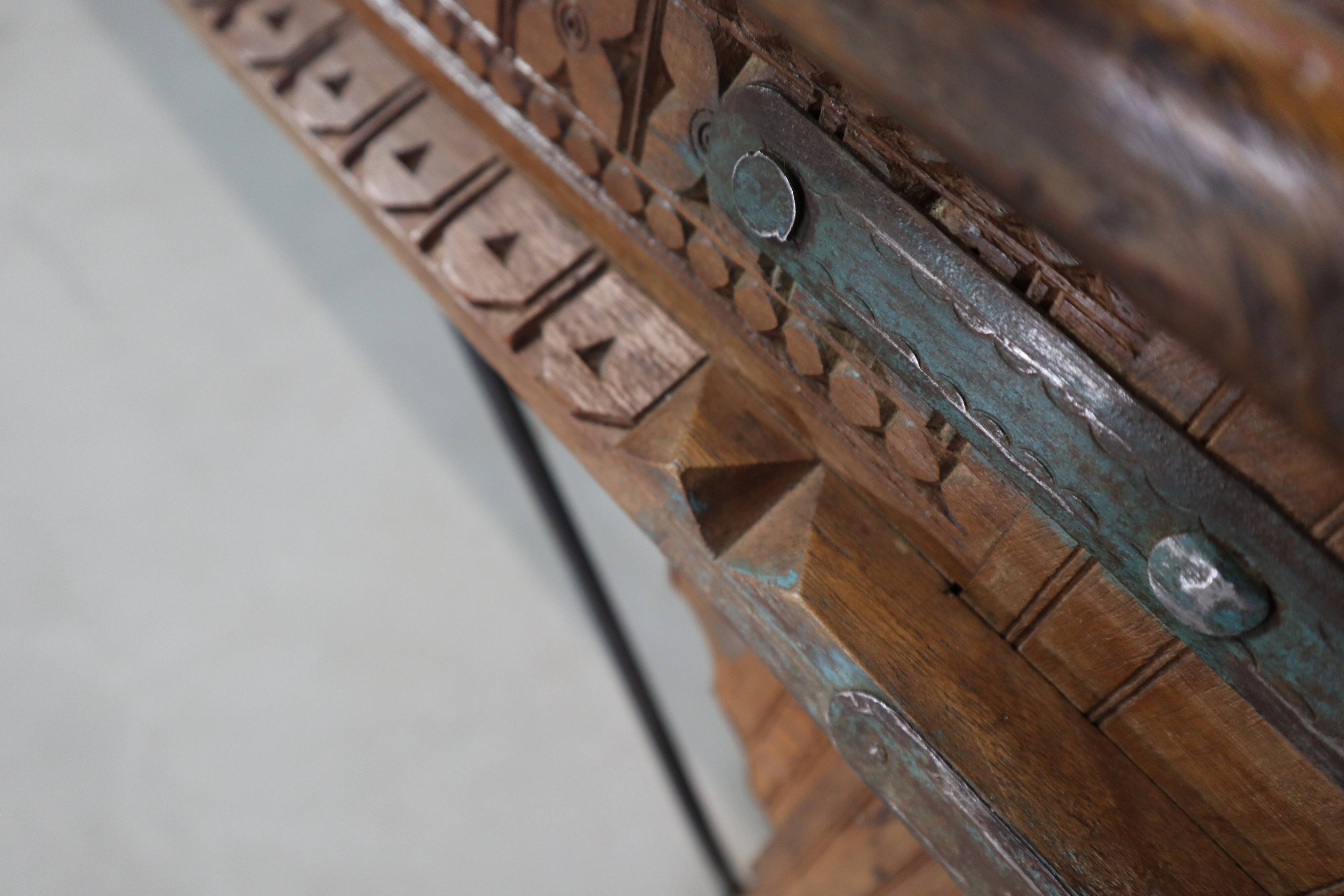 Indonesian hand-carved Teak dining Table