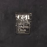 Retro "Camaleonda" armchair in green fabric, 20th-century style.