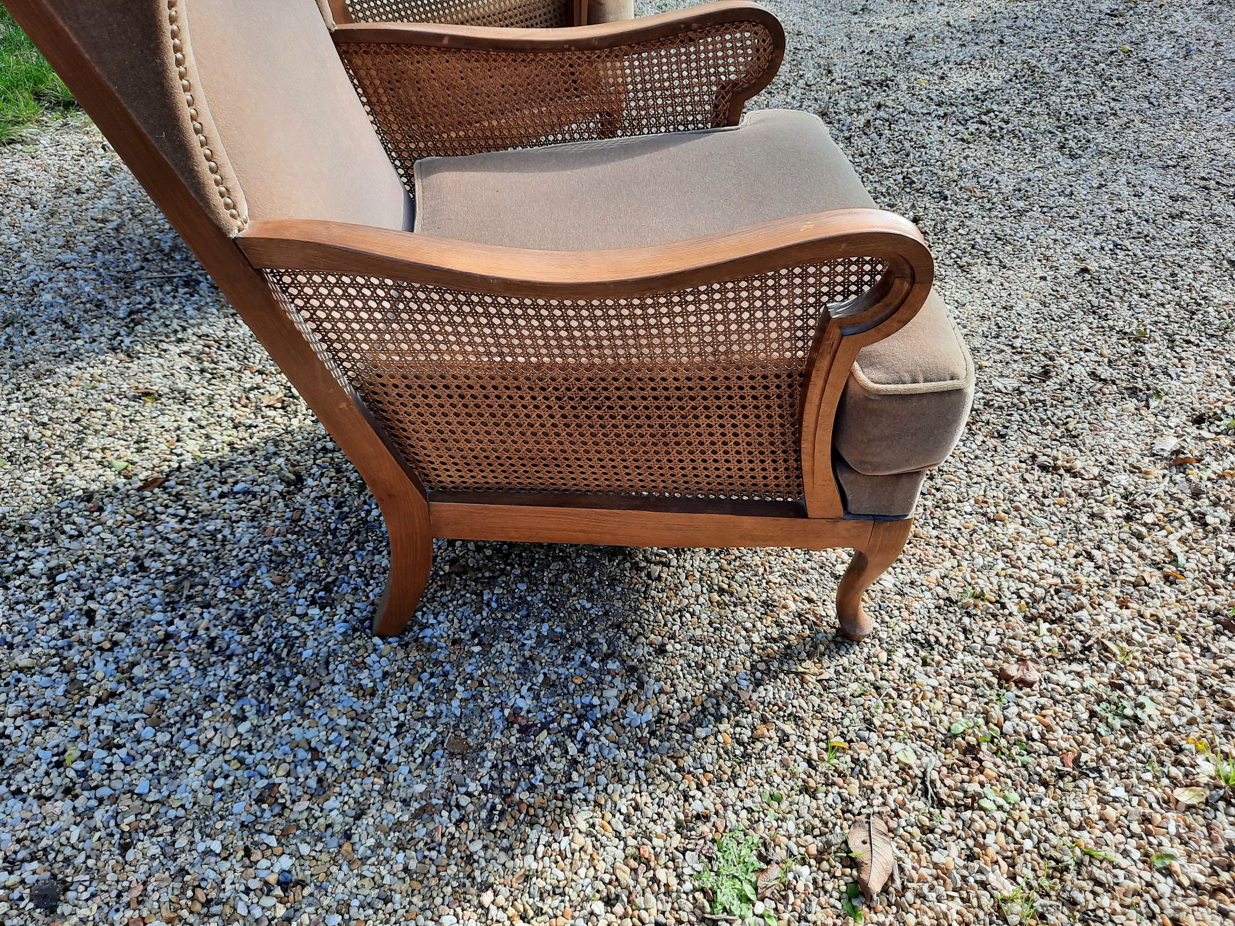 Set of 2 english canne chairs