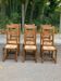 6 solid oak dining chairs with straw 110cm