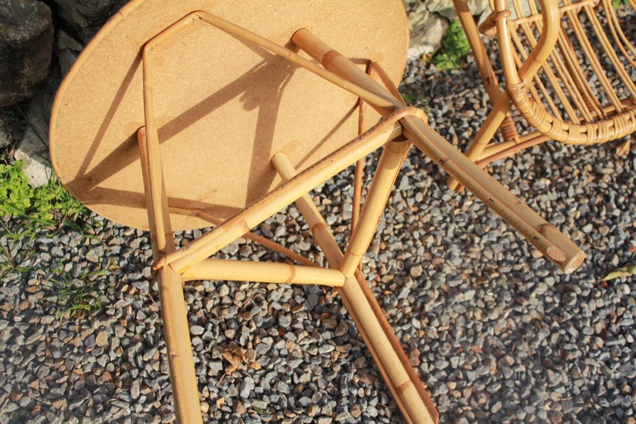 Vintage set for children in rattan