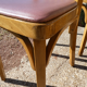 Set of 6 baumann bistro chairs N°12 skaï color "wine lees"