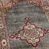 Vintage carpet in silk and cotton Kayseri Turkey 102x21cm