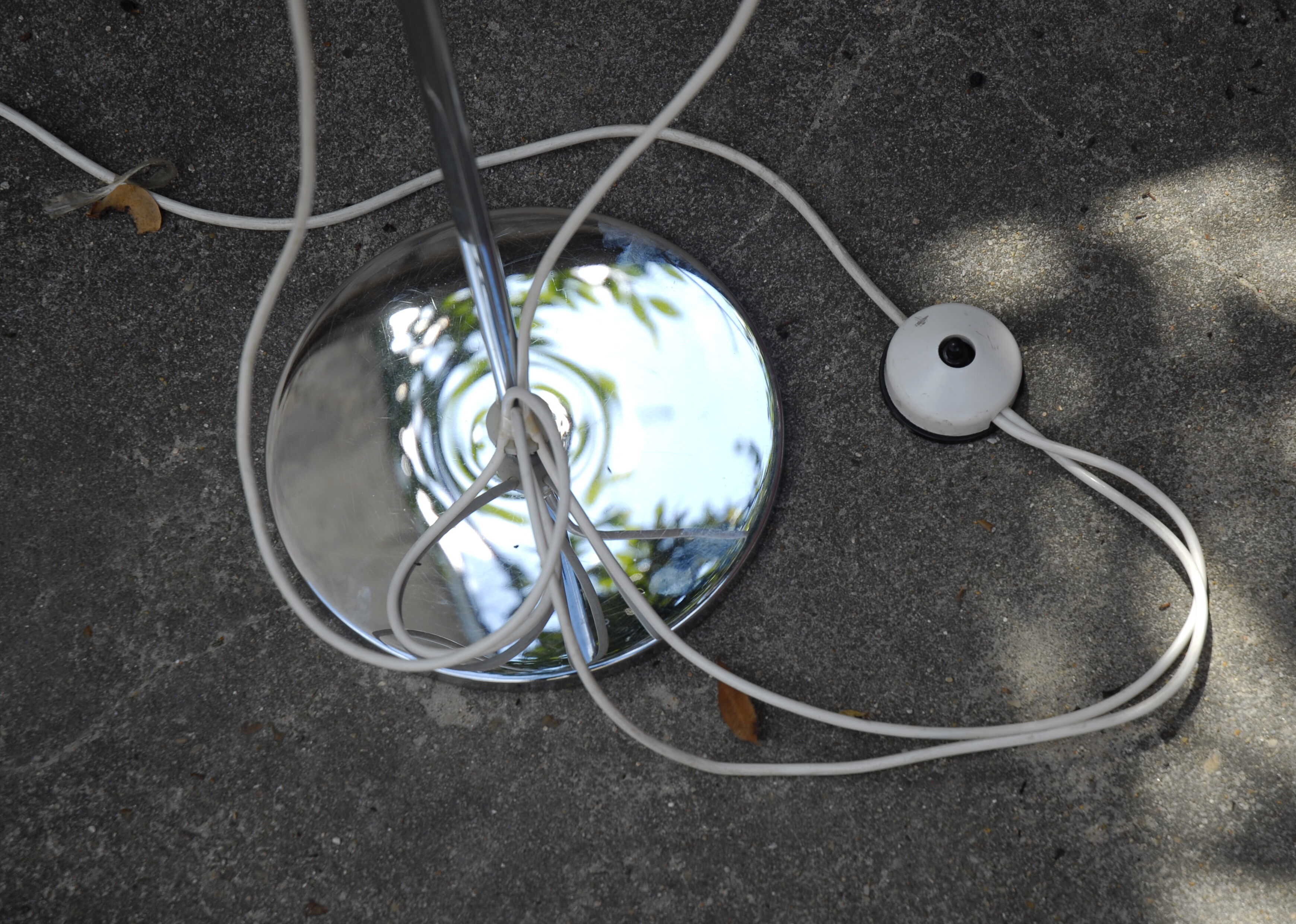 Floor lamp 2 spots chrome dating 60-70 years