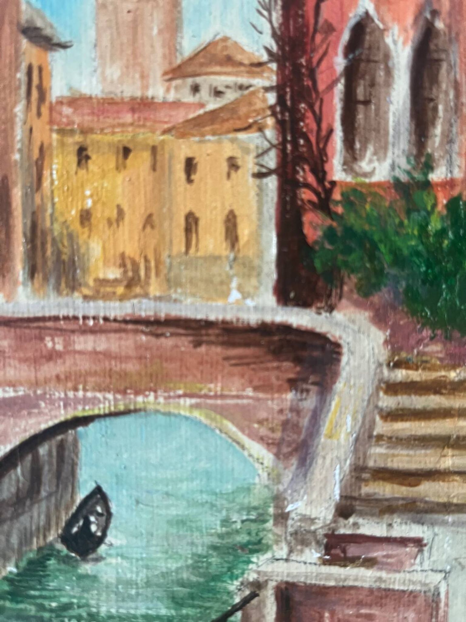 Still life with wine and painting, signed