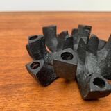 Brutalist cast iron candlestick from mid-century Japan by Jens H. Quistgaard, 1960s.