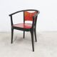 Baumann Diese table and 6 armchairs, Pagnon Pelhaître design, Wenge and red color,