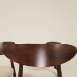 Dining chairs set of 6 heritage herringbone Beige linen