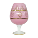 Hand-decorated glass French vase