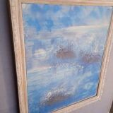 Oil painting on canvas signed abstract ep 1960