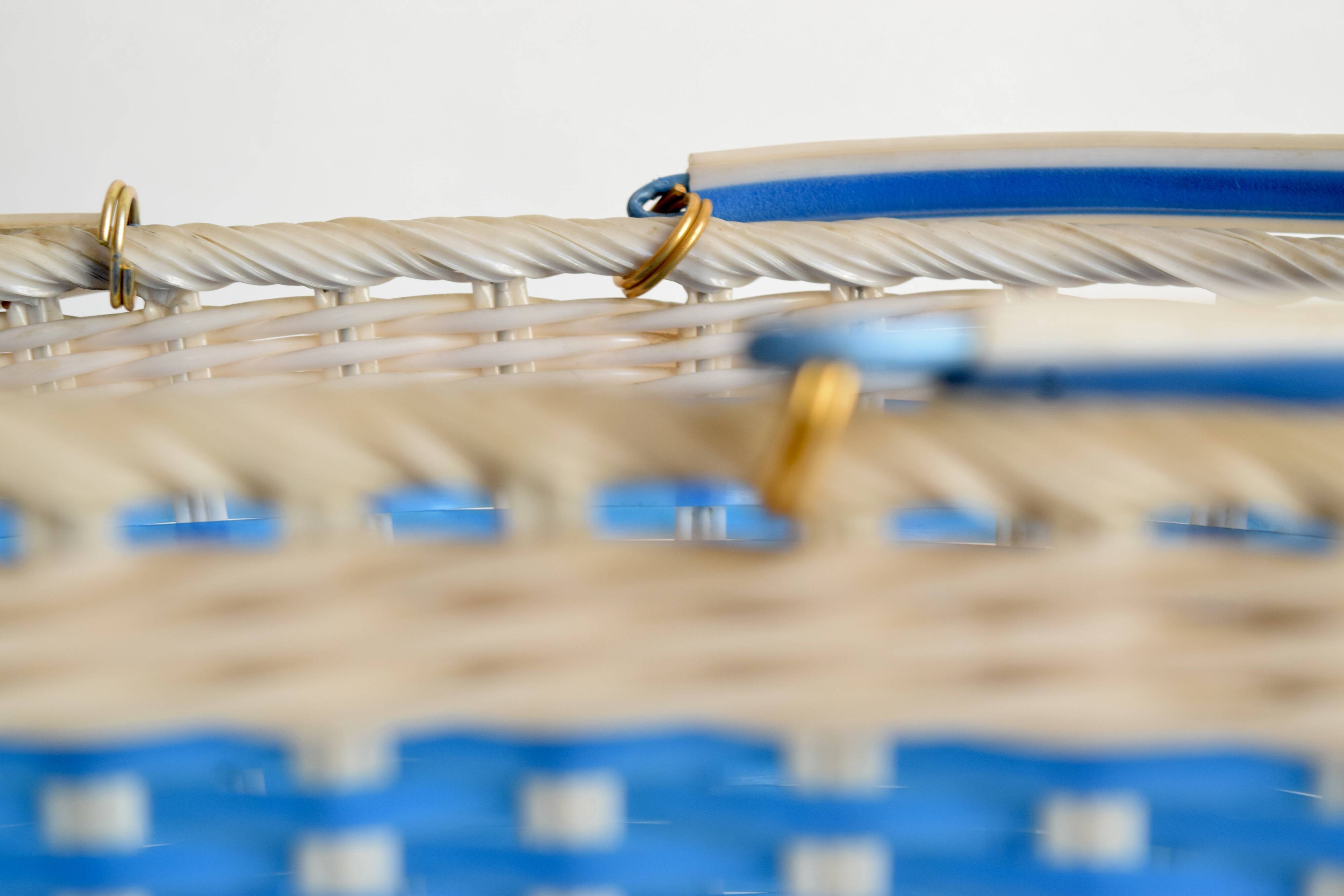 Vintage woven plastic shopping basket