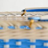 Vintage woven plastic shopping basket