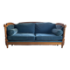 Jean Roche Vintage Wood and Velvet Sofa