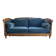 Jean Roche Vintage Wood and Velvet Sofa