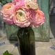 Vase en verre soufflé de couleur verte