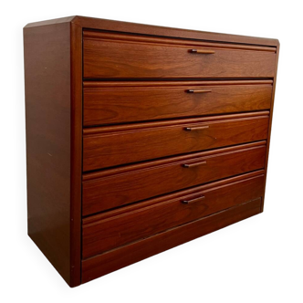 Old Scandinavian style chest of drawers in teak, 70s design, Hülsta vintage brand
