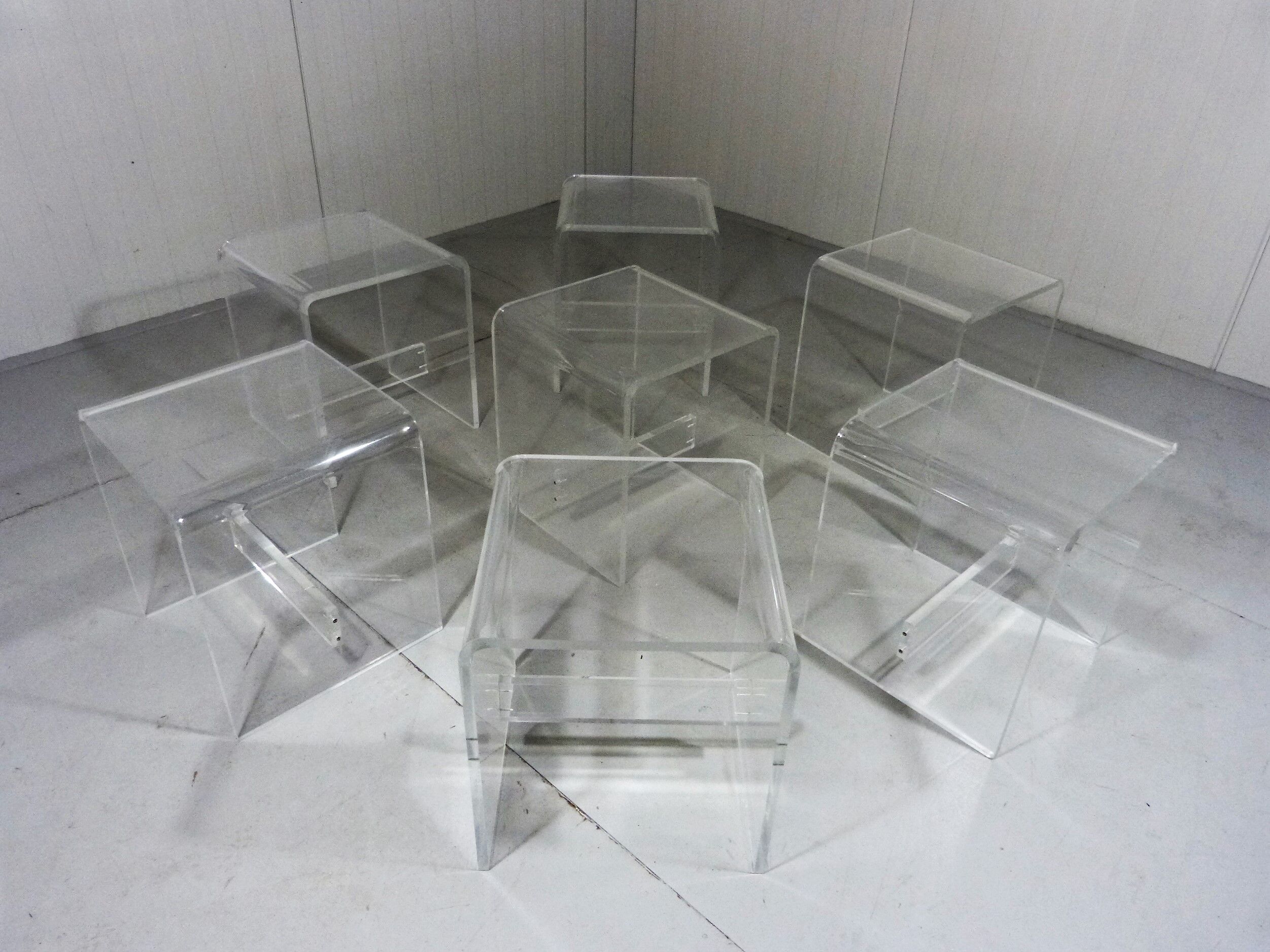 Vintage plexiglass stools 1960-70’s