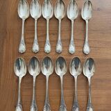 Cuillères de table Cristofle en métal argenté, modèle Marly, 12 pièces