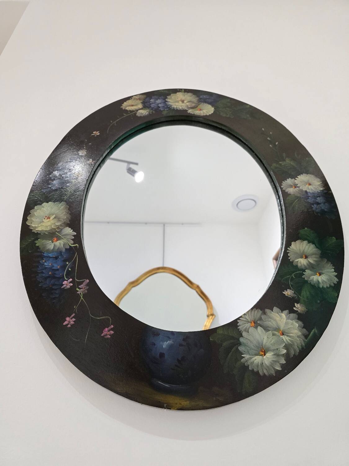 Vintage hand-painted mirror