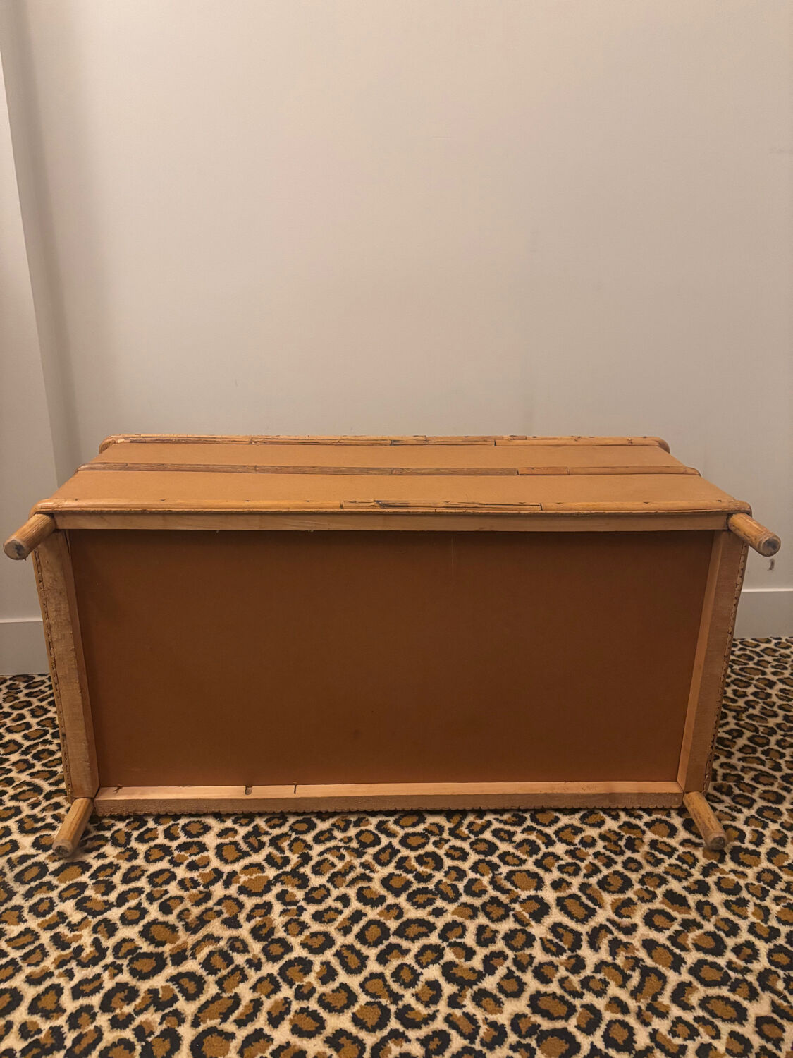 Rattan bank safe, 1950s