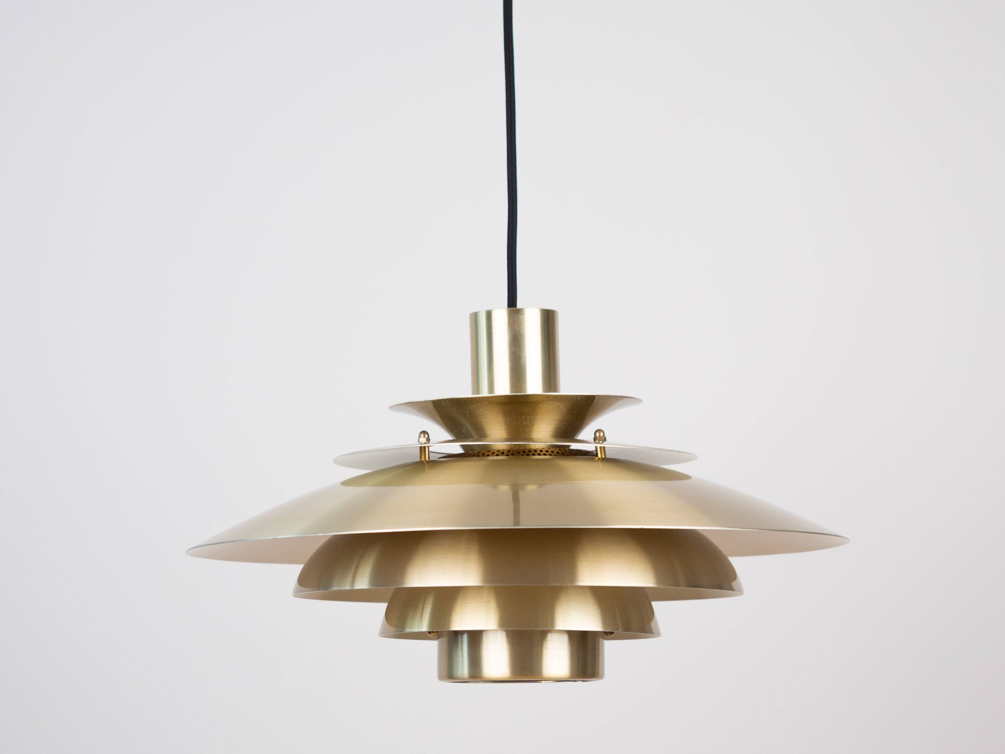 Lampe à suspension vintage danoise Vérone par Kurt Wiborg, Jeka, 1980