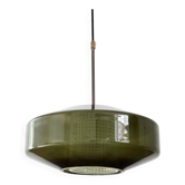 Suspension en verre vert par Carl Fagerlund pour Orrefors