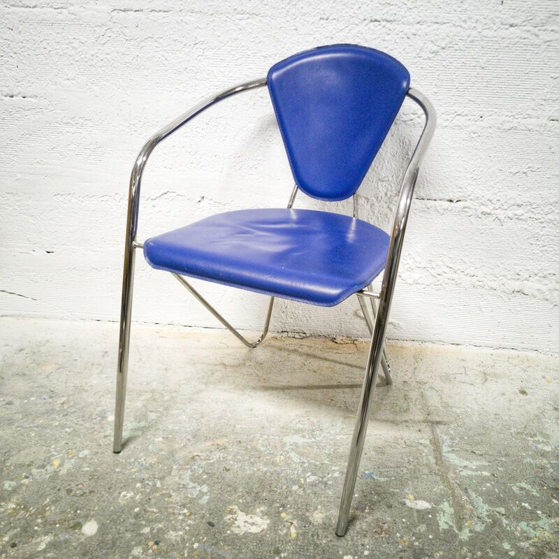 Vintage leather chair by Effezeta