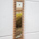 Vintage rattan mirror 33x80cm
