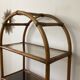 Bamboo shelf and smoked glass
