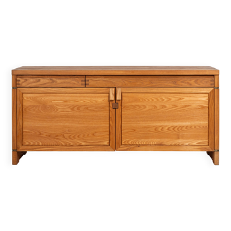 Enfilade en orme r08, pierre chapo, 1960s