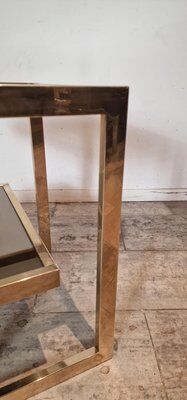 Table basse plaquée or par Belgochrom, Belgique, 1975