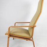 Fauteuil en chêne et tissu par Fritz Hansen