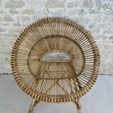 Rattan basket armchair from the 60s