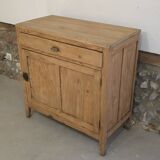 Raw wood jam cupboard / small Parisian sideboard