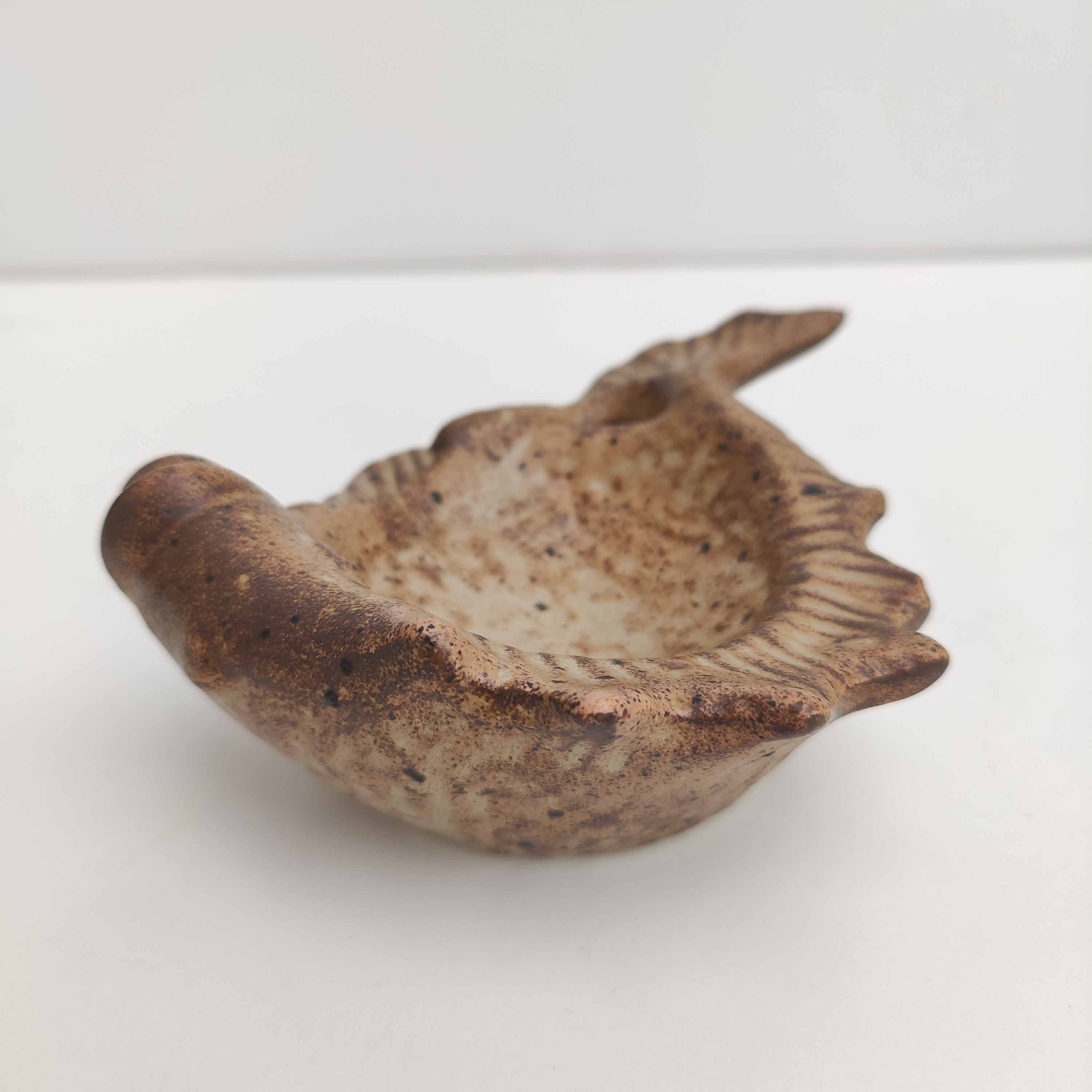 Ceramic ashtray zoomorphic fish