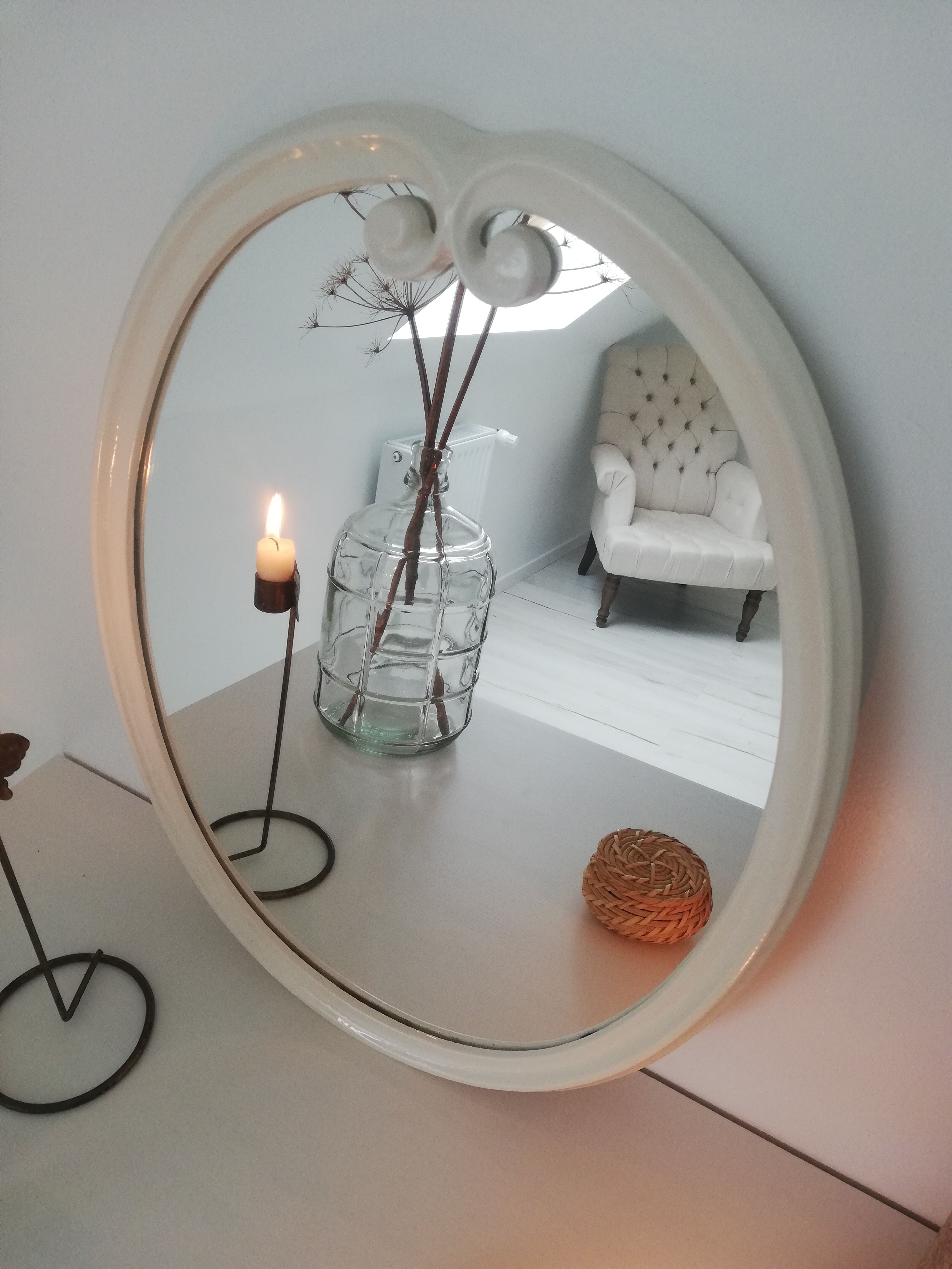 Vintage oval mirror