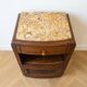 Antique Art Deco bedside table in wood and marble