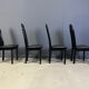Postmodern lacquered wood Italian dining chairs, 1980s
