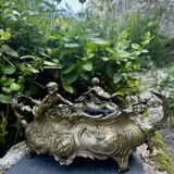 Large rock garden planter angel Art Nouveau