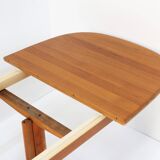 Vintage Gudme Danish oval extendable dining table solid teak 1960s
